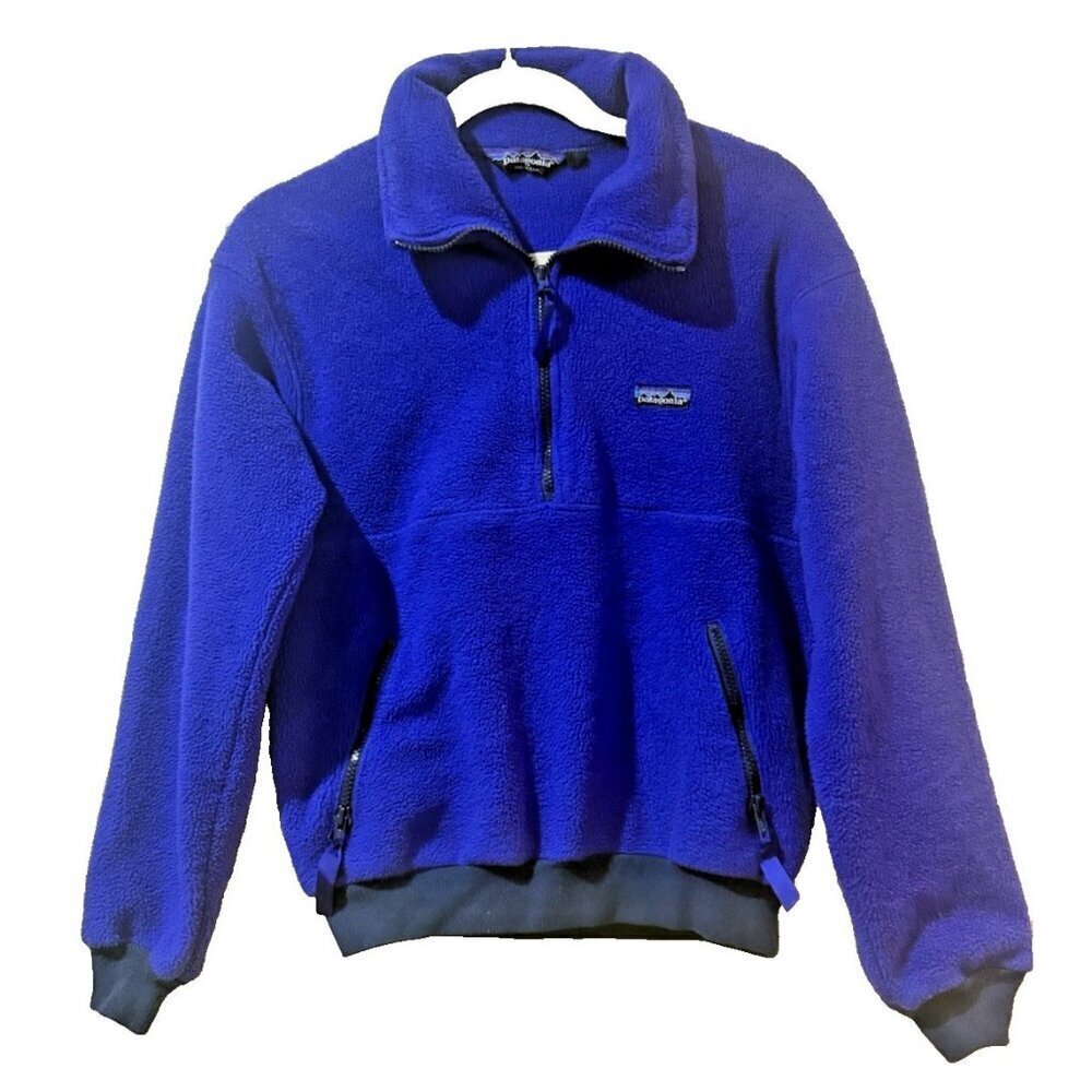 Vtg 80s Patagonia Heavyweight Fleece Half Zip Synchilla Sz S Made In USA 25301